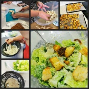 Healthy Lunchboxes and Picnics - GRH Training - Caesar Salad collage