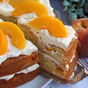 Peaches & Cream cake slice - GRH Training